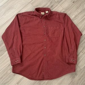 L.L.Bean Light Maroon Mens Button-up Shirt